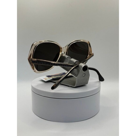 True Vintage Oversize Sunglasses | NOS | Black/Gold/Clear Grey Lens Oleg Cassini main image 7